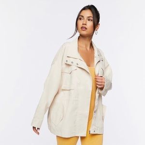 Oversized Beige Shacket